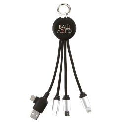 Зарядний кабель 4 в 1 з підсвідкою Orion з Вашим логотипом